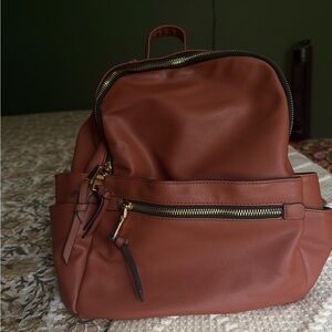 Brown Leather Backpack